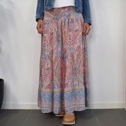 Volangkjol Princess Mönstrad ROSA/BLÅ - Marta du Chateau