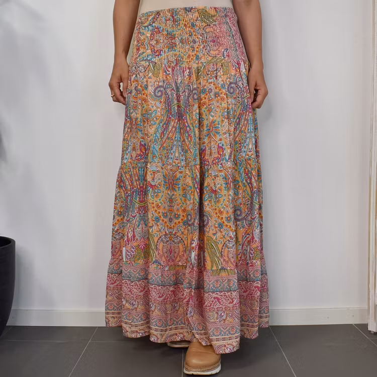 Volangkjol Princess Mönstrad ORANGE - Marta du Chateau