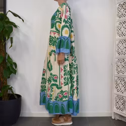 Klänning Mönstrad GRÖN