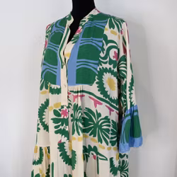 Klänning Mönstrad GRÖN