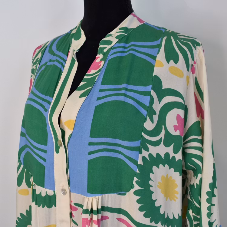 Klänning Mönstrad GRÖN