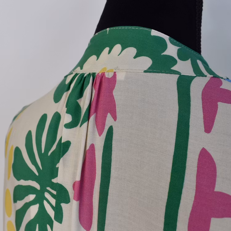 Klänning Mönstrad GRÖN