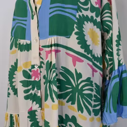 Klänning Mönstrad GRÖN