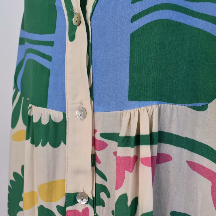 Klänning Mönstrad GRÖN