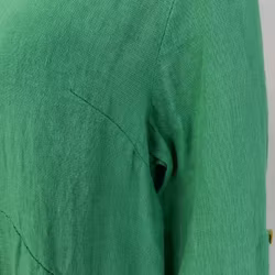 Lång skjortklänning i linne GRÖN