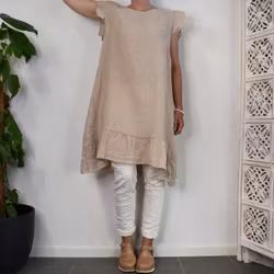 Linneklänning Kajsa BEIGE - Mix By Heart