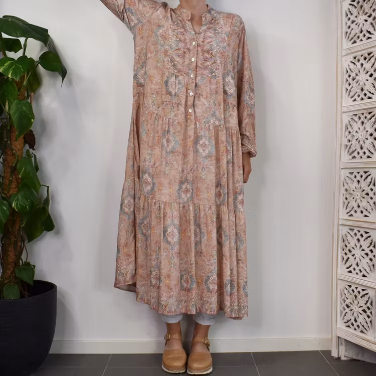 Klänning Mönstrad SOFT PINK
