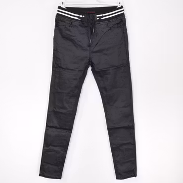 Jeans Vaxade med resårmidja SVART - Place du Jour