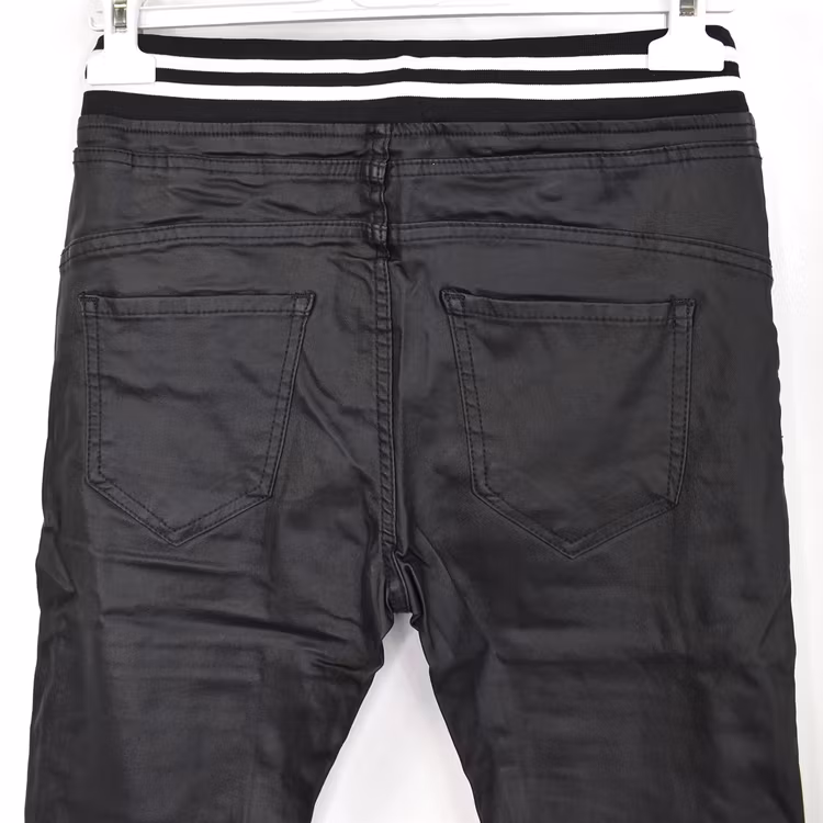 Jeans Vaxade med resårmidja SVART - Place du Jour