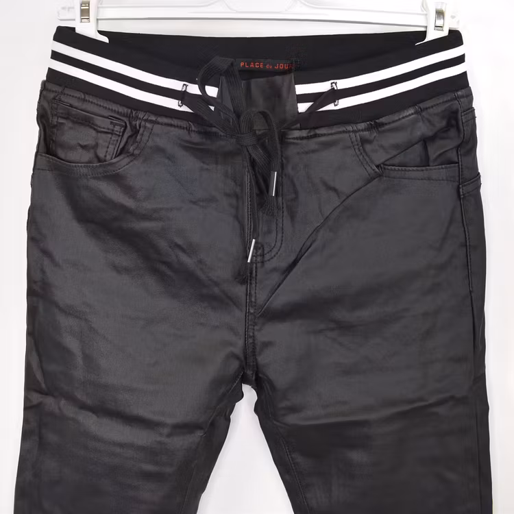 Jeans Vaxade med resårmidja SVART - Place du Jour