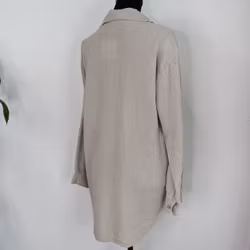 Bomullsskjorta Over Sized BEIGE