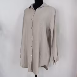 Bomullsskjorta Over Sized BEIGE