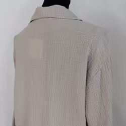 Bomullsskjorta Over Sized BEIGE