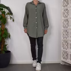Bomullsskjorta Over Sized KAKI