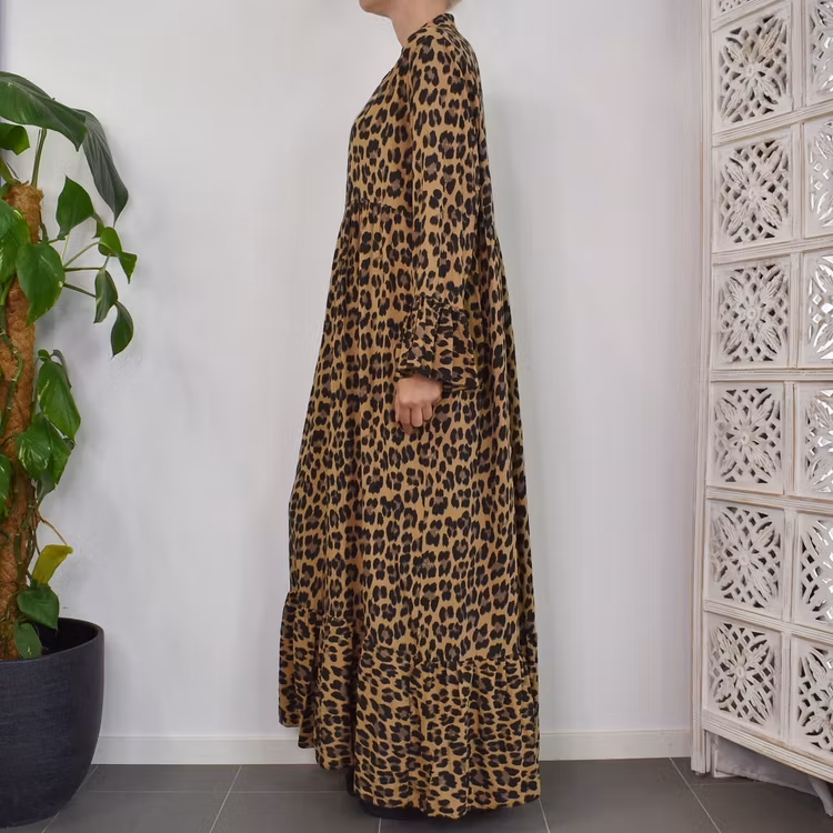 Klänning Leopard MARRON