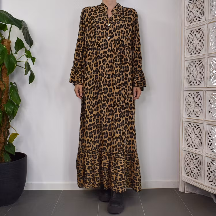 Klänning Leopard MARRON