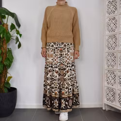 Stickad Tröja LJUS CAMEL