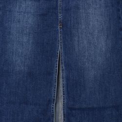 Jeanskjol med slits MÖRK BLÅ