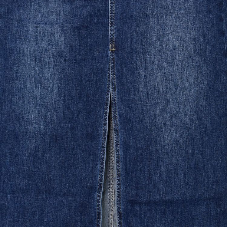 Jeanskjol med slits MÖRK BLÅ