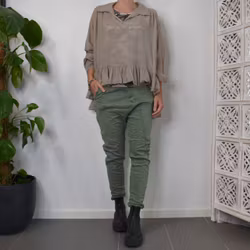 Bomullsblus Heather BEIGE - Stajl Agenturer