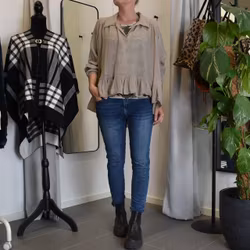 Bomullsblus Heather BEIGE - Stajl Agenturer