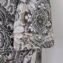 Långskjorta Milou Mandala BEIGE - Mix By Heart