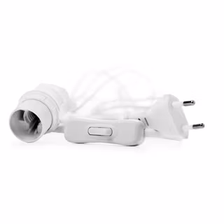Kabel 5m med strömbrytare VIT - Watt & Veke