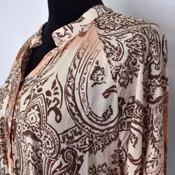Klänning Selma Mönstrad BEIGE - Marta du Chateau