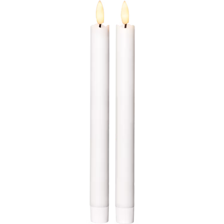 Antikljus LED Flamme 2-pack VIT - Star Trading