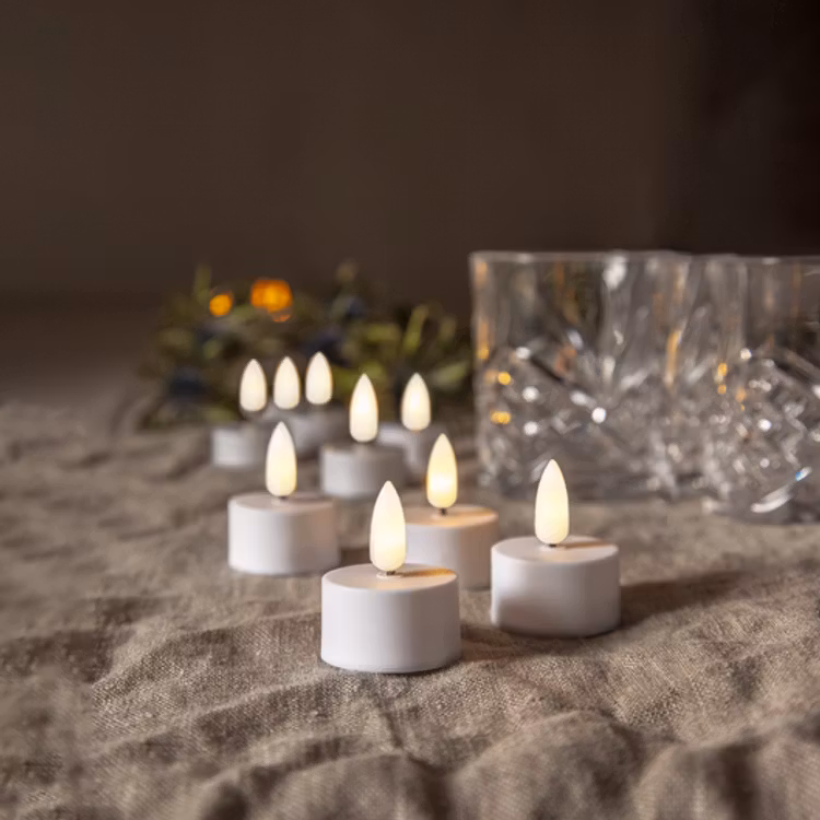 Värmeljus LED Flamme 2-pack VIT - Star Trading