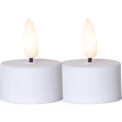 Värmeljus LED Flamme 2-pack VIT - Star Trading