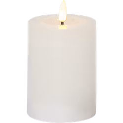 Blockljus LED Flamme Flow 12,5cm VIT - Star Trading