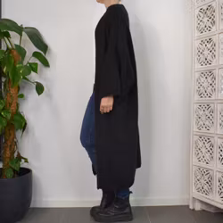 Stickad Kofta Over Sized SVART