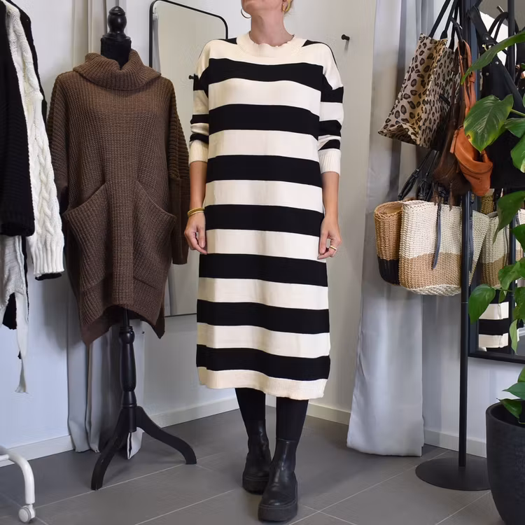 Stickad Klänning Bianca OFFWHITE - Mix By Heart