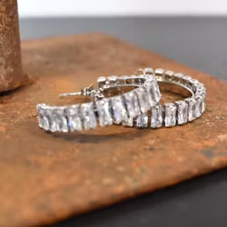 Örhänge Glam Rund SILVER