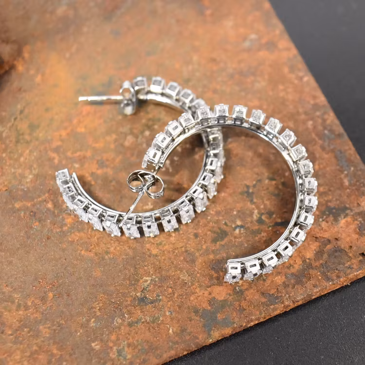 Örhänge Glam Rund SILVER