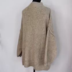 Stickad Tröja Over Sized LJUS TAUPE