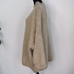 Stickad Tröja Over Sized LJUS TAUPE