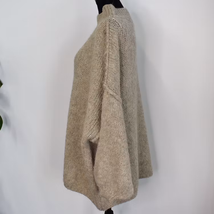 Stickad Tröja Over Sized LJUS TAUPE