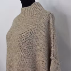Stickad Tröja Over Sized LJUS TAUPE