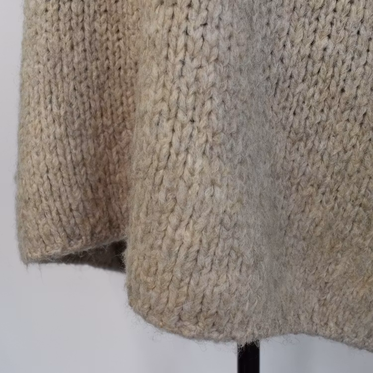 Stickad Tröja Over Sized LJUS TAUPE