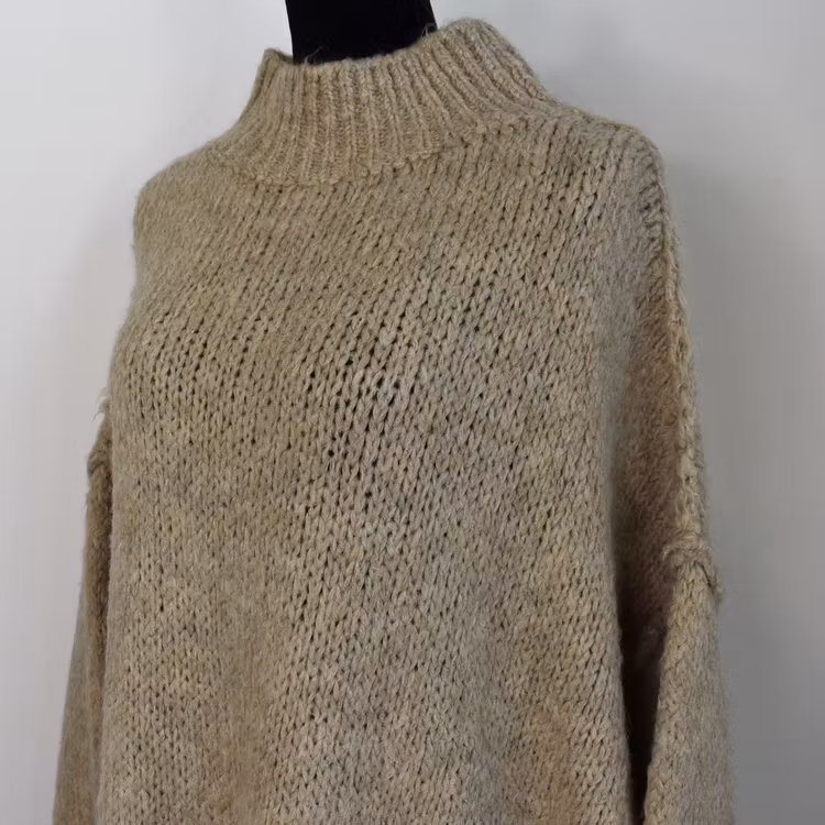 Stickad Tröja Over Sized LJUS TAUPE