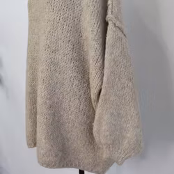 Stickad Tröja Over Sized LJUS TAUPE