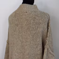 Stickad Tröja Over Sized LJUS TAUPE