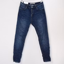 Jeans Jogger med knappar MÖRK BLÅ - Newplay