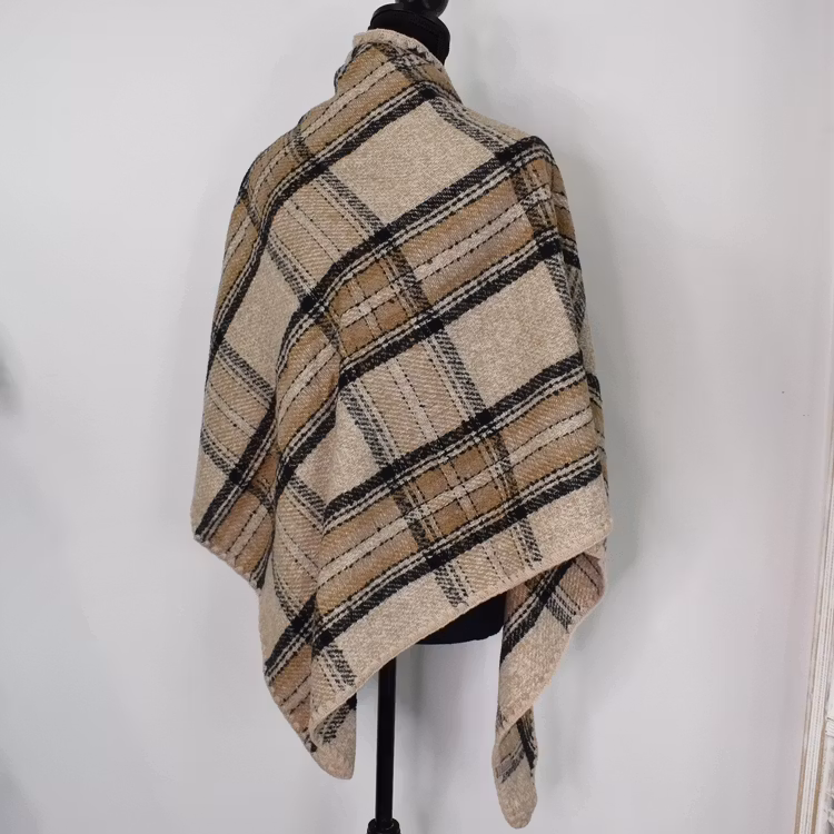 Sjal Stickad BEIGE