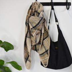 Sjal Stickad BEIGE