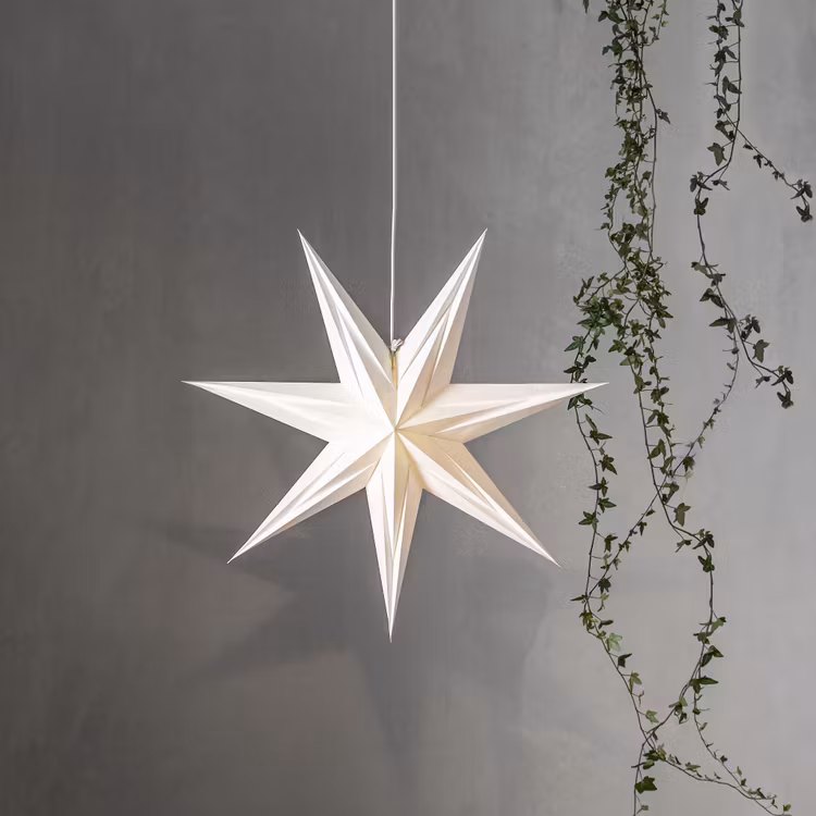 Pappersstjärna Place 60cm VIT - Star Trading