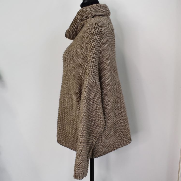 Stickad Tröja Halvpolo MOCCA