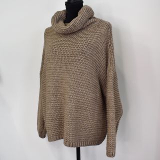 Stickad Tröja Halvpolo MOCCA